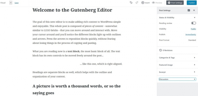The Gutenberg Editor