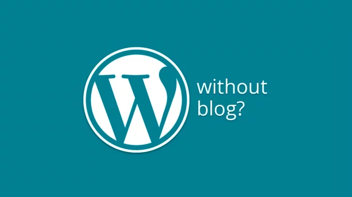 Using WordPress without blog – the right way right away