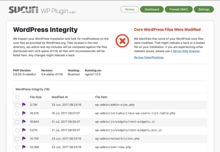 sucuri security wordpress security plugin