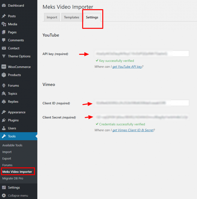 Video Importer WordPress Plugin - Meks
