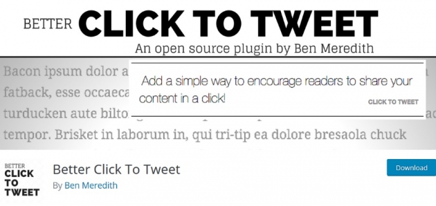WordPress blogger plugins Better click to tweet