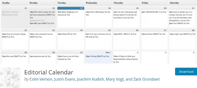 marketing wordpress plugins editorial calendar