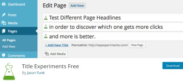marketing wordpress plugins title experiments