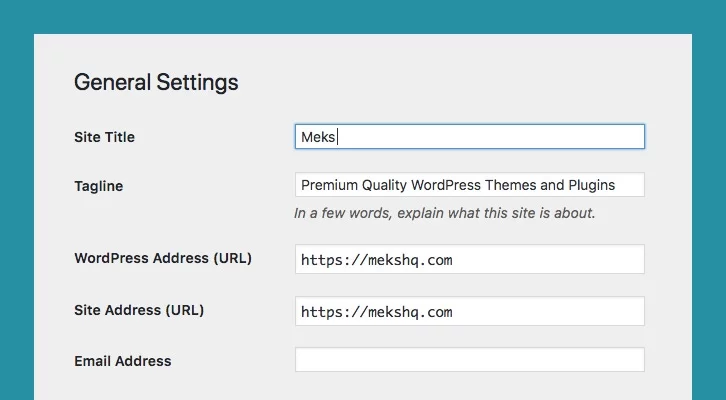 How to change the site title (and tagline) in WordPress