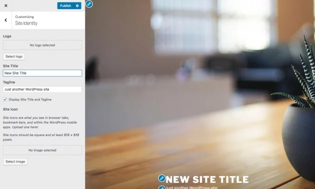 How to change site title in WordPress - Step four