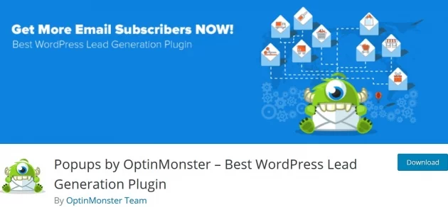 WordPress popup plugin Optinmonster