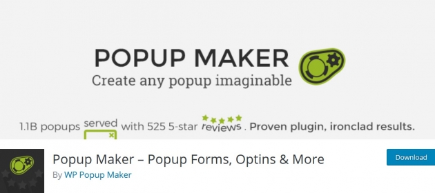 WordPress popup plugins Popup maker