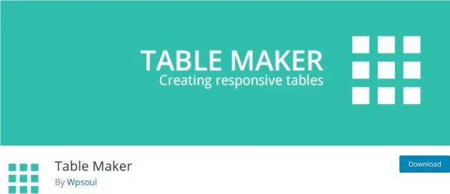 wordpress table plugin table maker