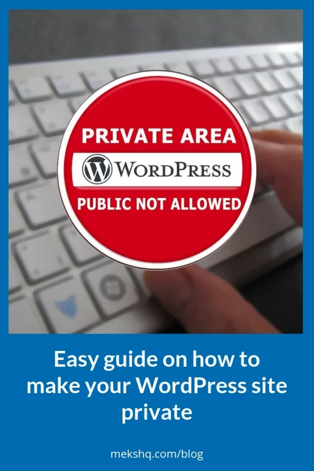 how to make your wordpress site private pinterest visual