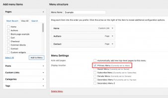 Navigation (menu setup) - Megaphone WordPress Theme Documentation - Meks