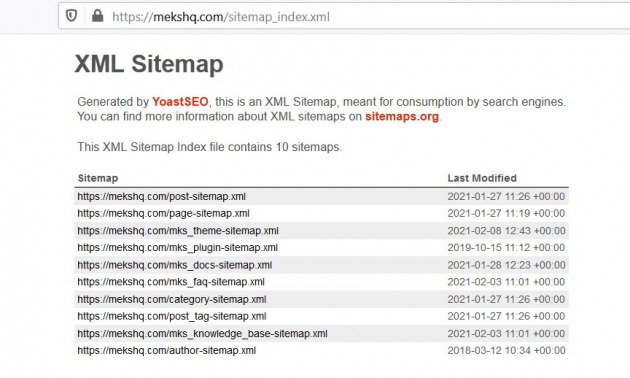 wordpress-sitemap-plugin-on-meks-site