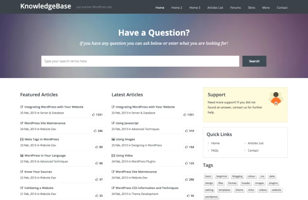 Knowledge Base - A WordPress Wiki Theme